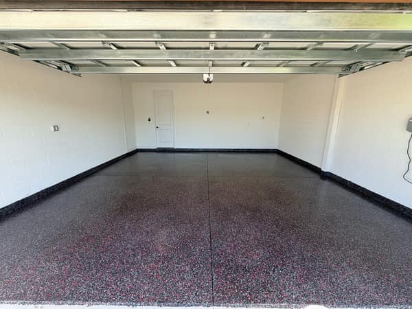 Red & Black Flake Garage