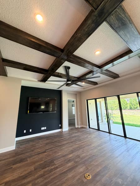 Coffered Wood Beam Ceiling