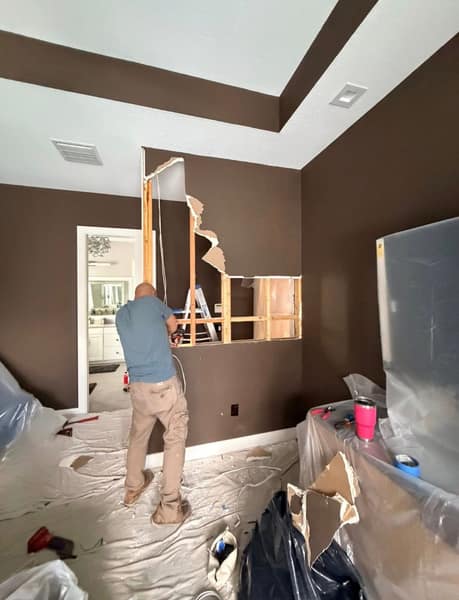 Framing a new feature wall opening
