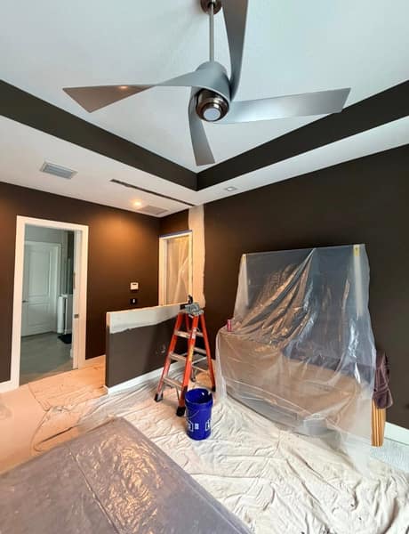 Master bedroom remodel in progress