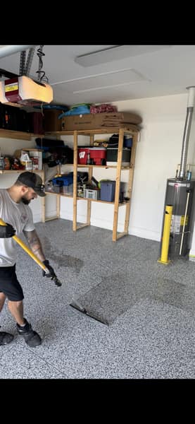 Garage Flake Floor Install