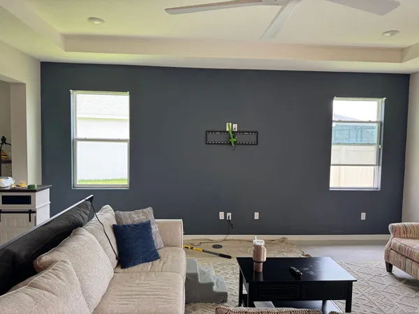 Navy Accent Wall — Painted