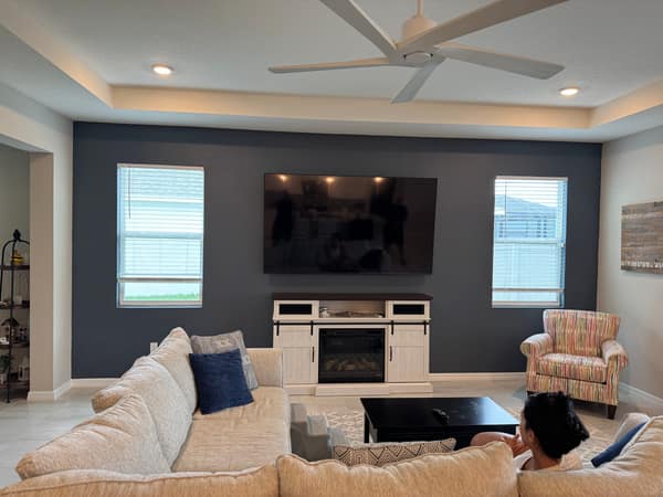 Finished Living Room Accent Wall