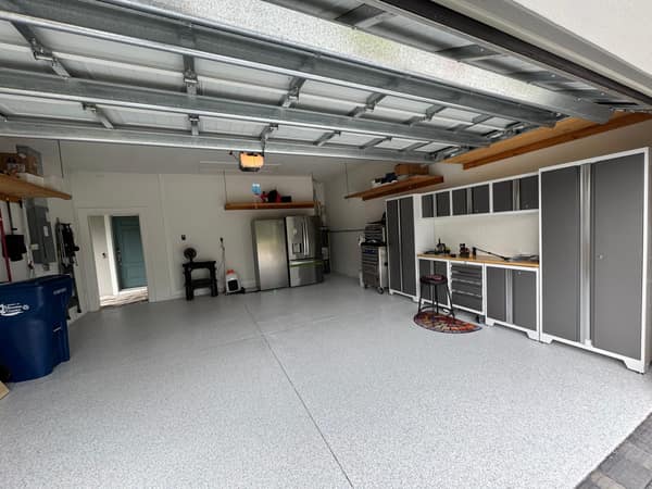 Finished Garage Flake Floor