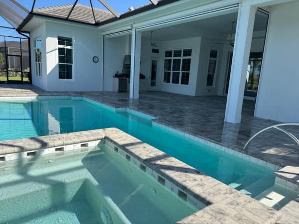 Paver Pool Deck & Spa