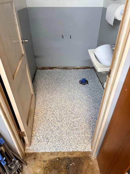 Restroom Epoxy Flake Floor