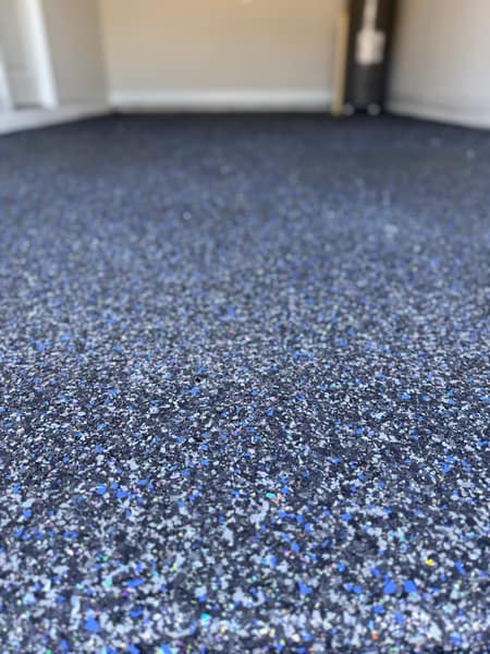Blue Flake Epoxy Floor