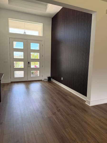 Dark Slat Accent Wall