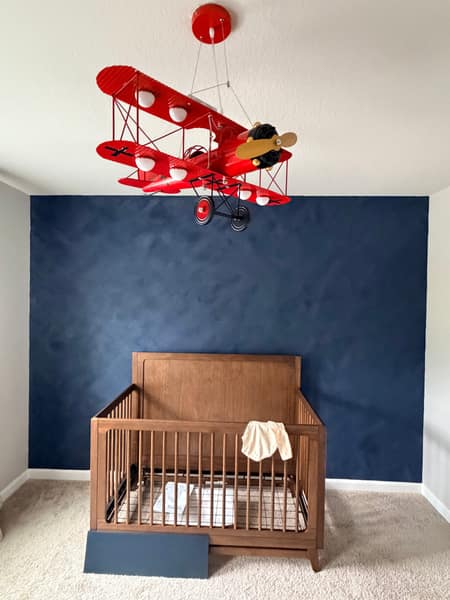 Navy Nursery Accent Wall