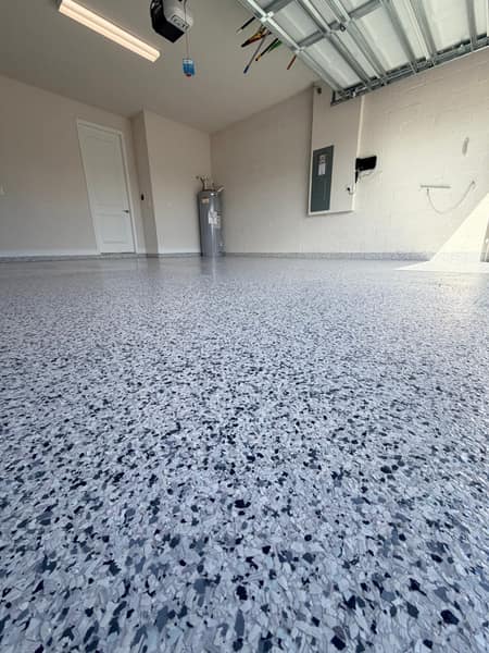 Speckled Epoxy Garage Floor