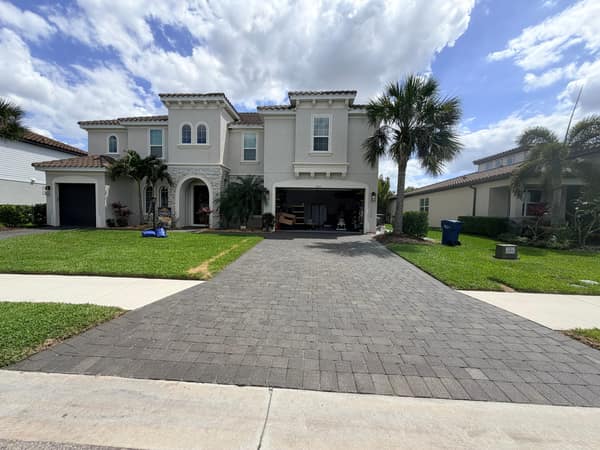 Paver Driveway Pressure Washing